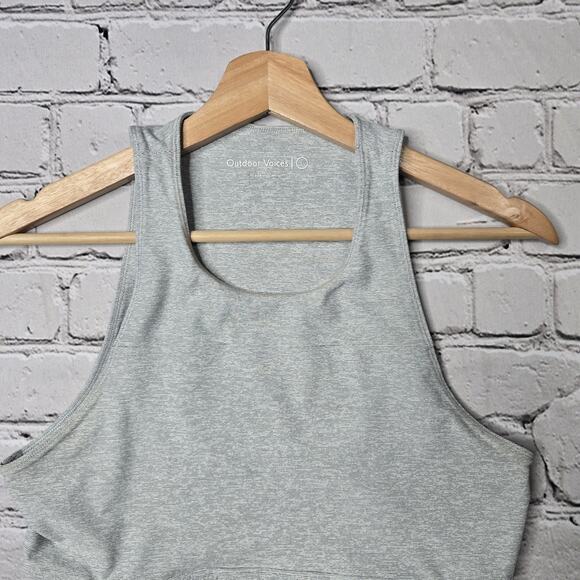 Outdoor Voices Slashback Light Gray Cut Out Detail Top Size Large - Picture 2 of 10